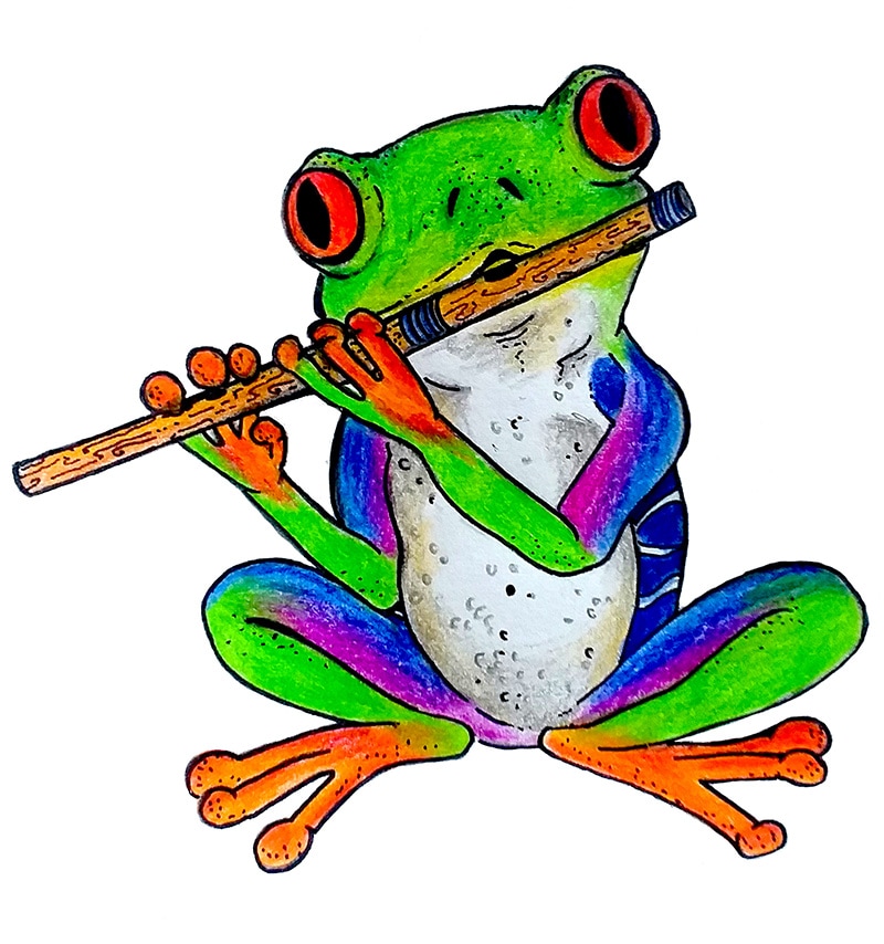 Frog Flute Art Monica Valer